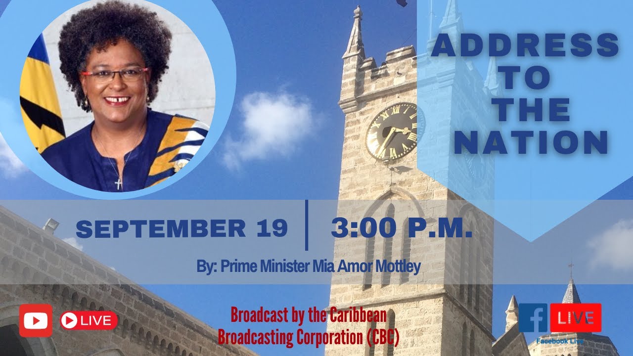Address to the Nation by Prime Minister Mia Amor Mottley - YouTube