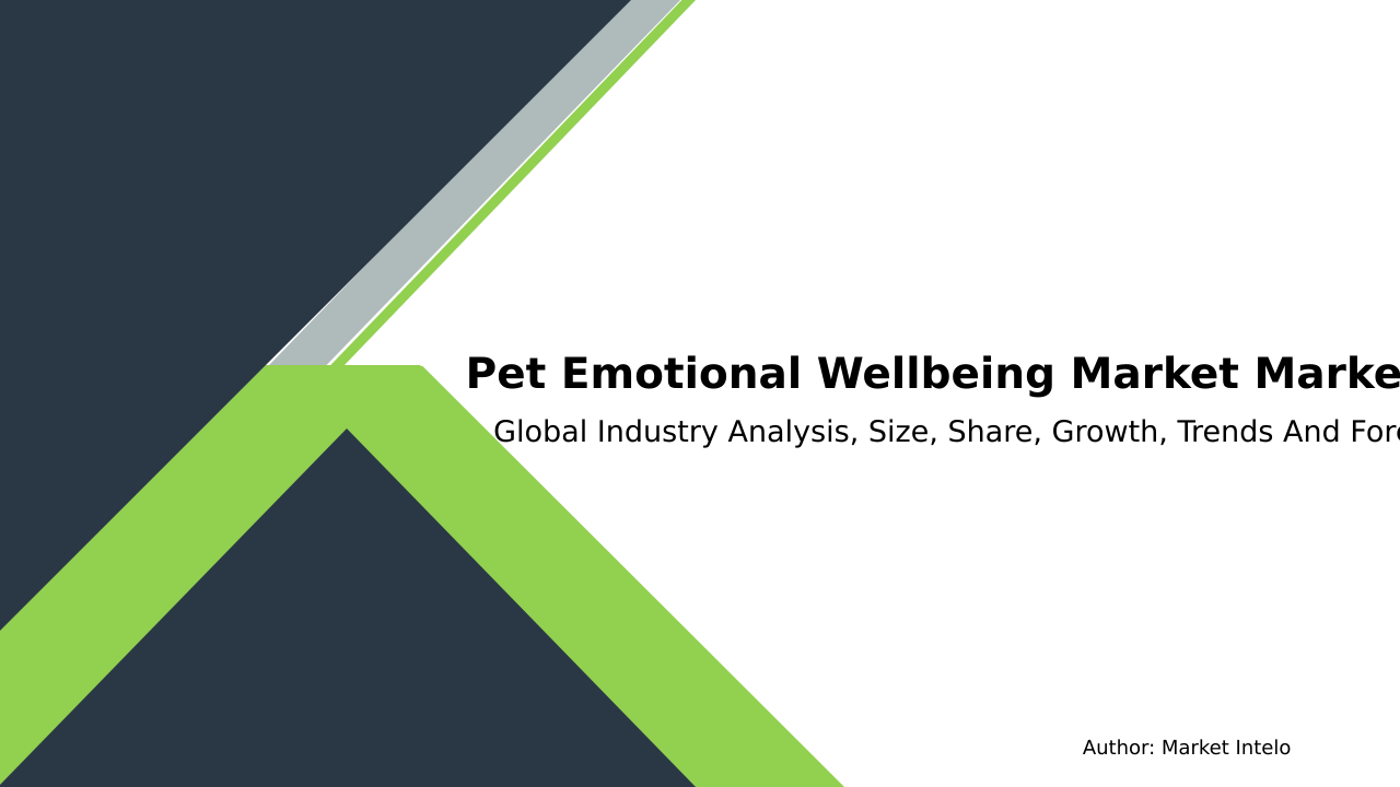 Pet Emotional Wellbeing Market Research Report 2033